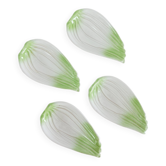 Set of 4 vegetable slip bowls
