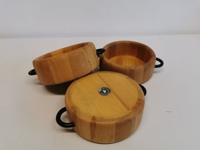Danish  wooden bowls, from the 80s-90s, retro, vintage
