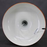 Italian space age lacquered metal table lamp with milk glass, 1970s