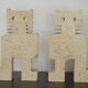 Pair of travertine bookends in  design Fratelli Mannelli
