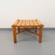 Vintage square coffee table in solid pine from the 70s and 80s.