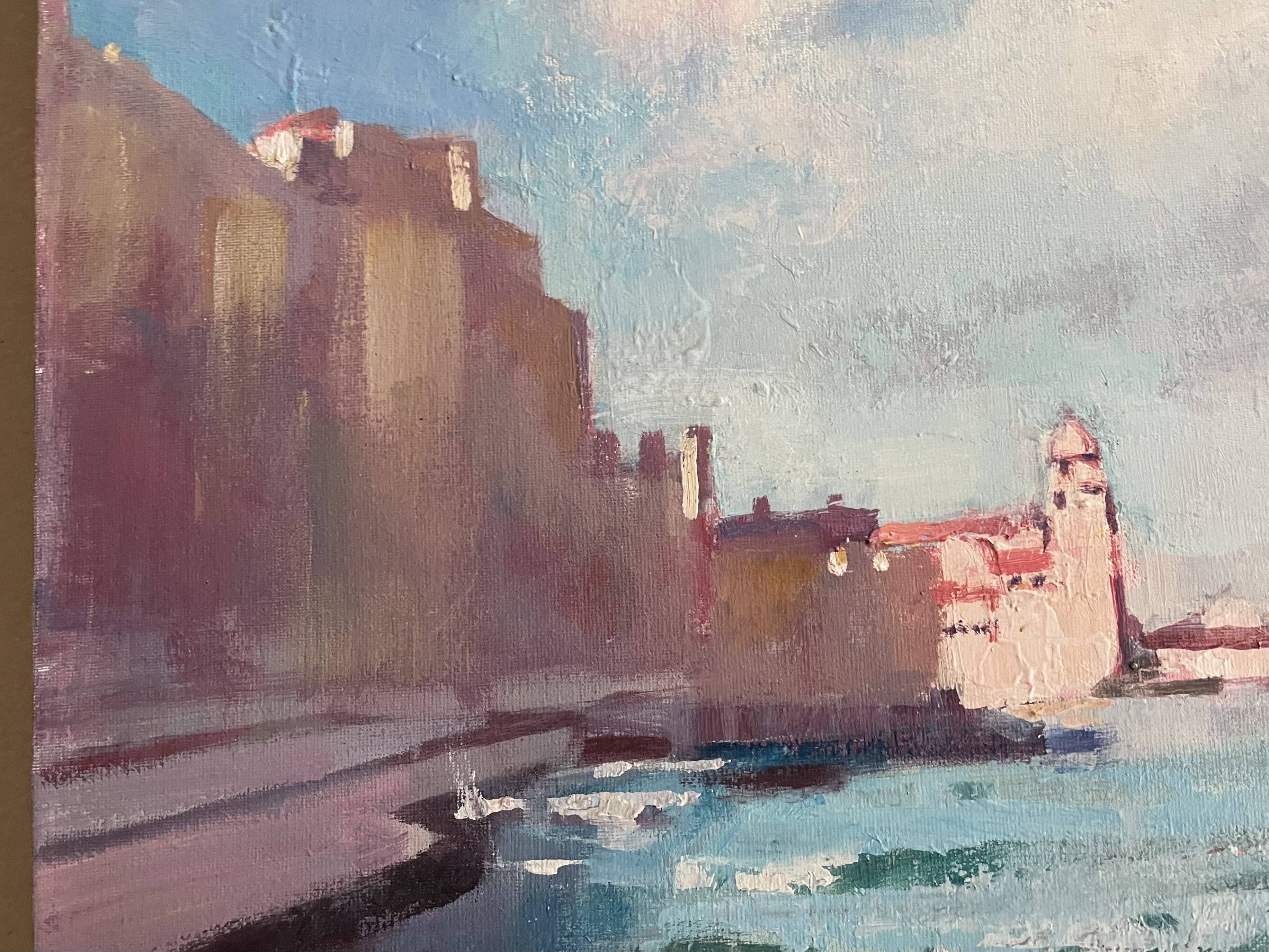 Signed seaside painting