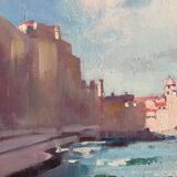 Signed seaside painting