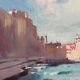 Tableau bord de mer signé