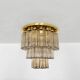 Brass and Smoked Glass Chandelier by Glashütte Limburg