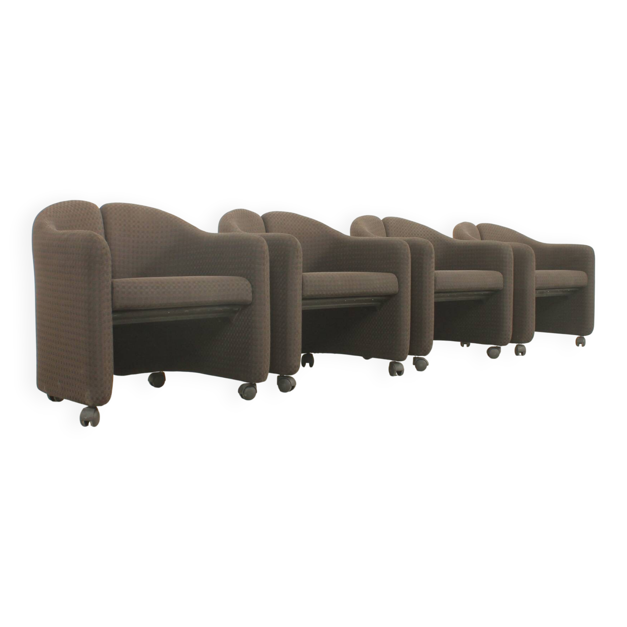 Set of four PS142 armchairs by Eugenio Gerli for Tecno, Italy, 1966.