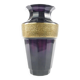 Art Deco vase, manganese glass, oroplastic, Czechoslovakia, 1930s
