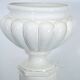 Tommaso Barbi Oversized White Ceramic Vase and Column, Italy 1970