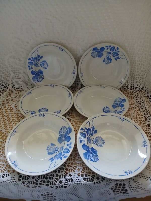 6 assiettes creuses Moulin des Loups