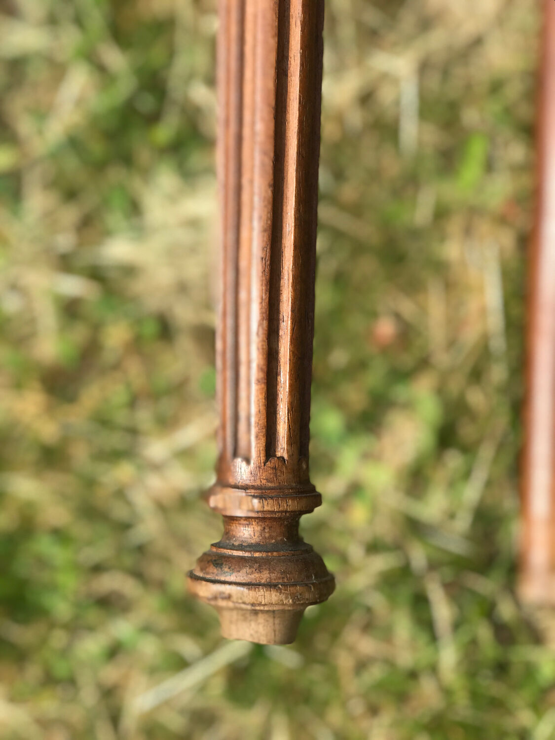 Antique chair seat upholsterer medallions