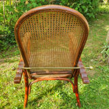 Fauteuil réglable en bois courbé Fischel vers 1910