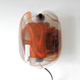 Set of 2 glassplattelampet wall sconces by Per Lütken for Holmegaard, Denmark 1970's