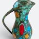 French Mid-Century Studio Pottery Pitcher/ Vase, Hand-Decorated, C. 1960