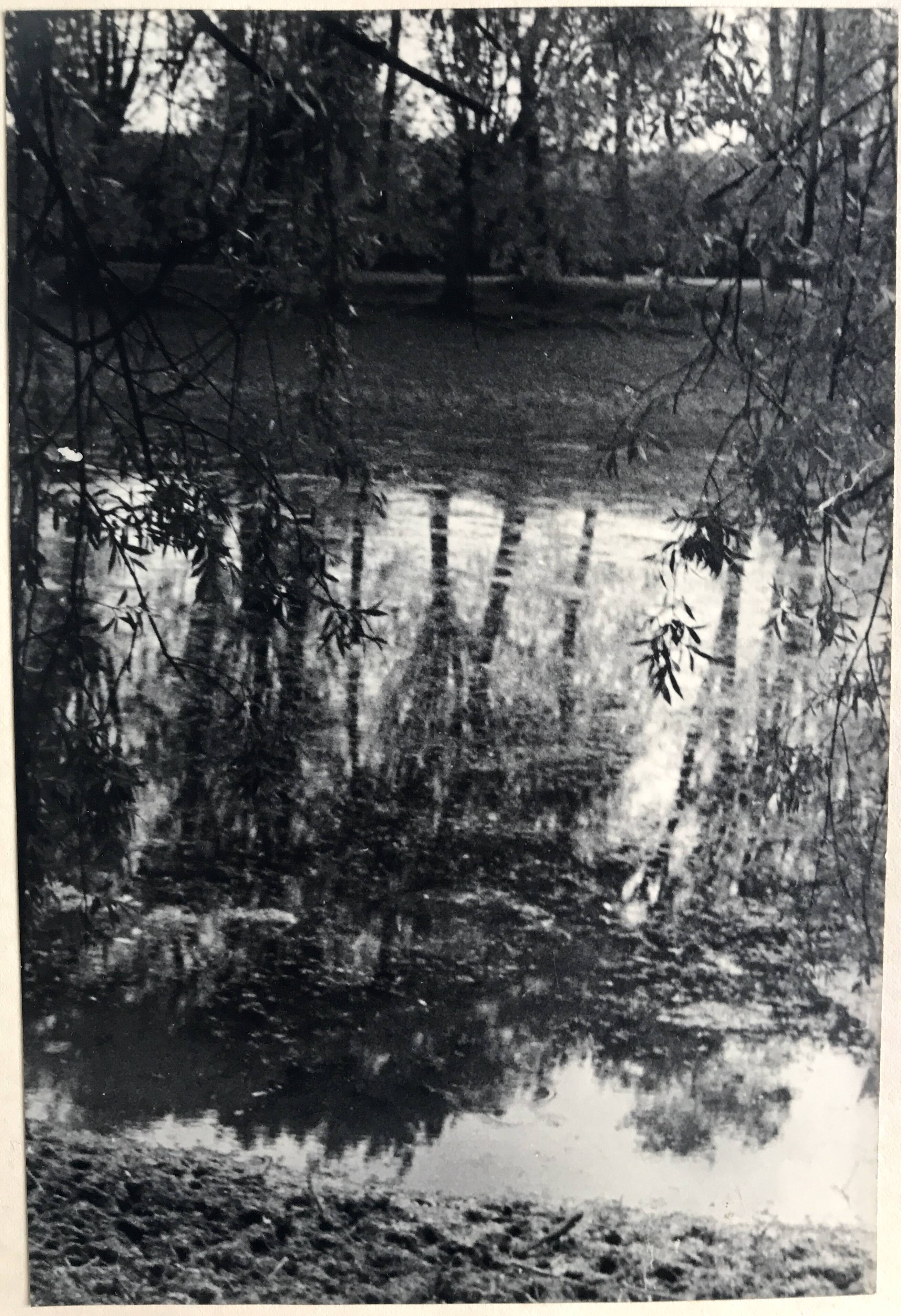 Georges lefebvre, reflections, black and white photograph, circa 1930. signed in ink
