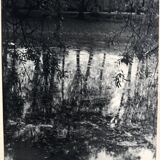 Georges lefebvre, reflets, photographie en n&b, vers 1930. signée à l'encre
