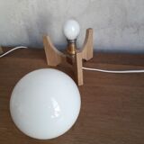 Pair of opaline bedside lamps