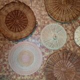 Lot of wicker trays