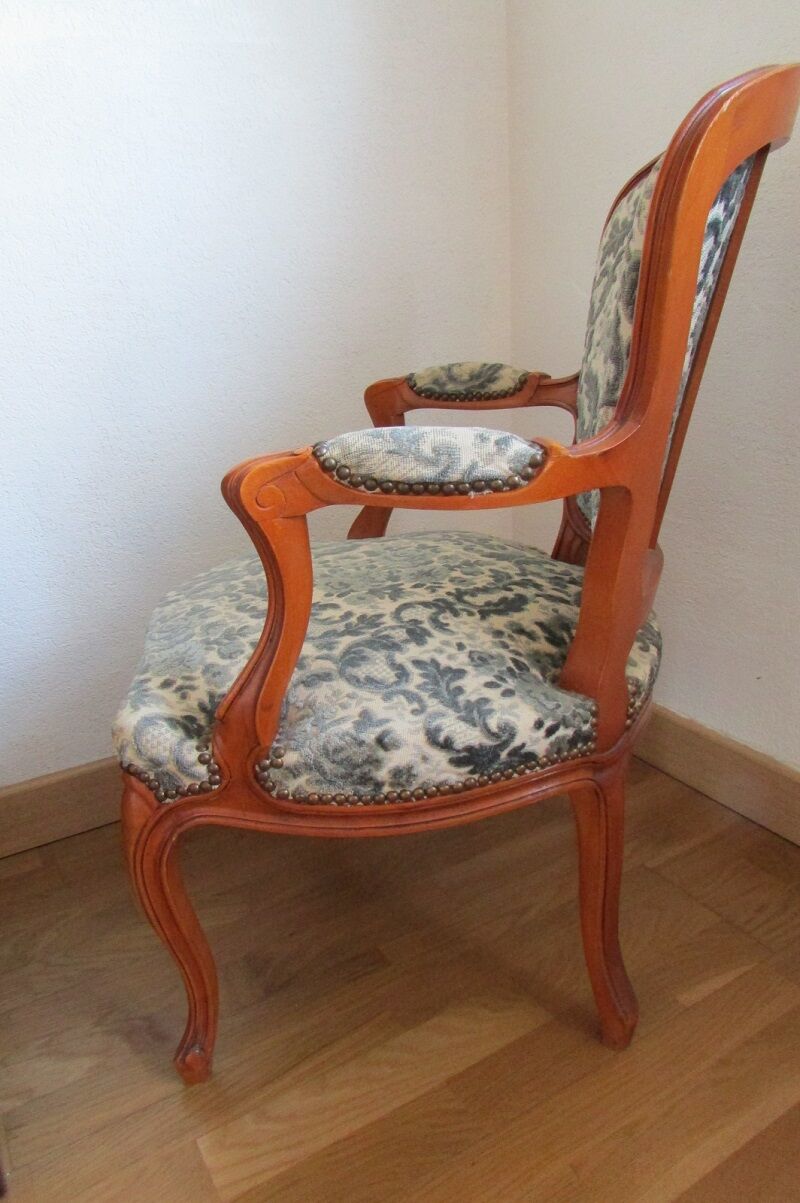 Louis XV blue style armchair