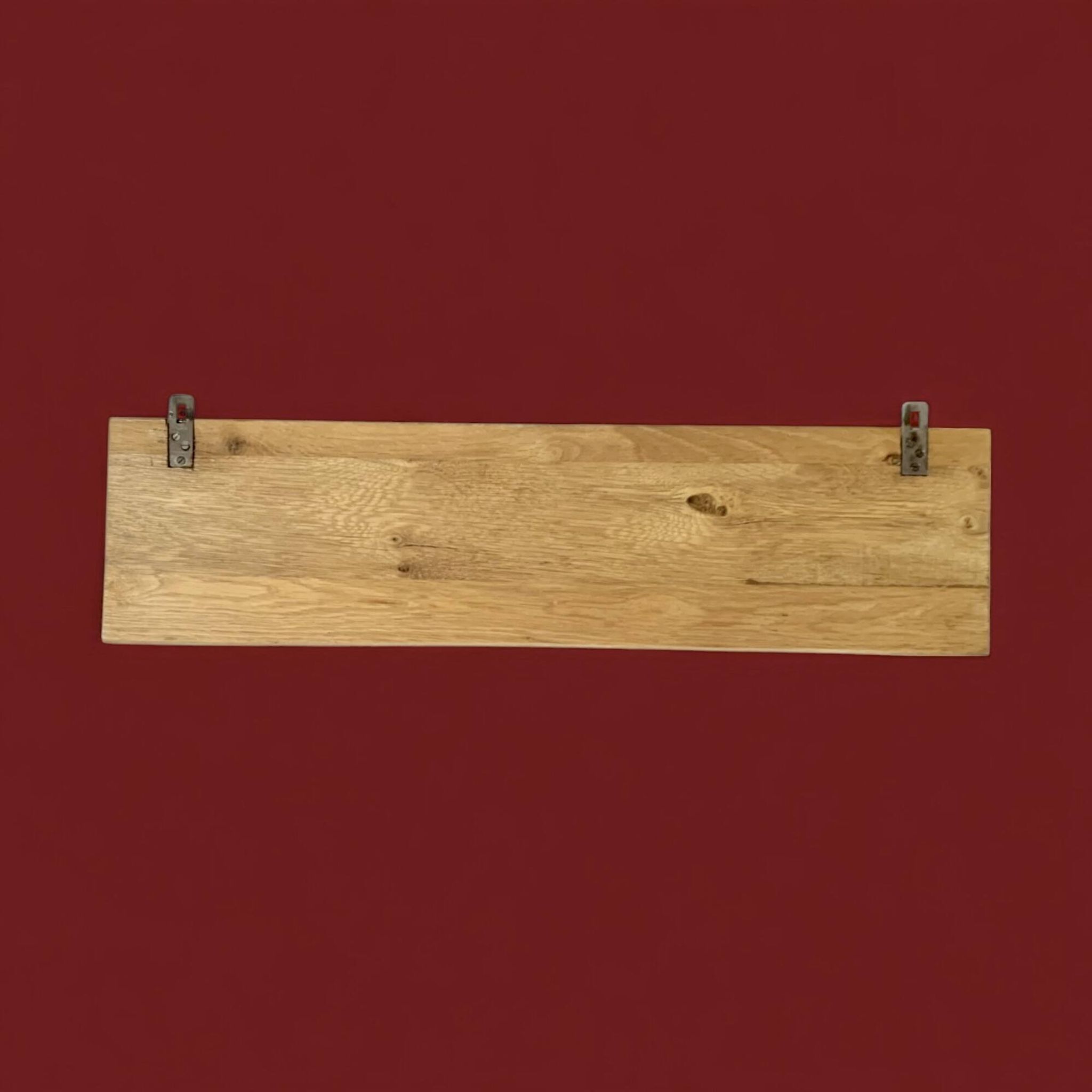 Vintage solid wood wall coat rack - 5 chrome-plated cast aluminum hooks