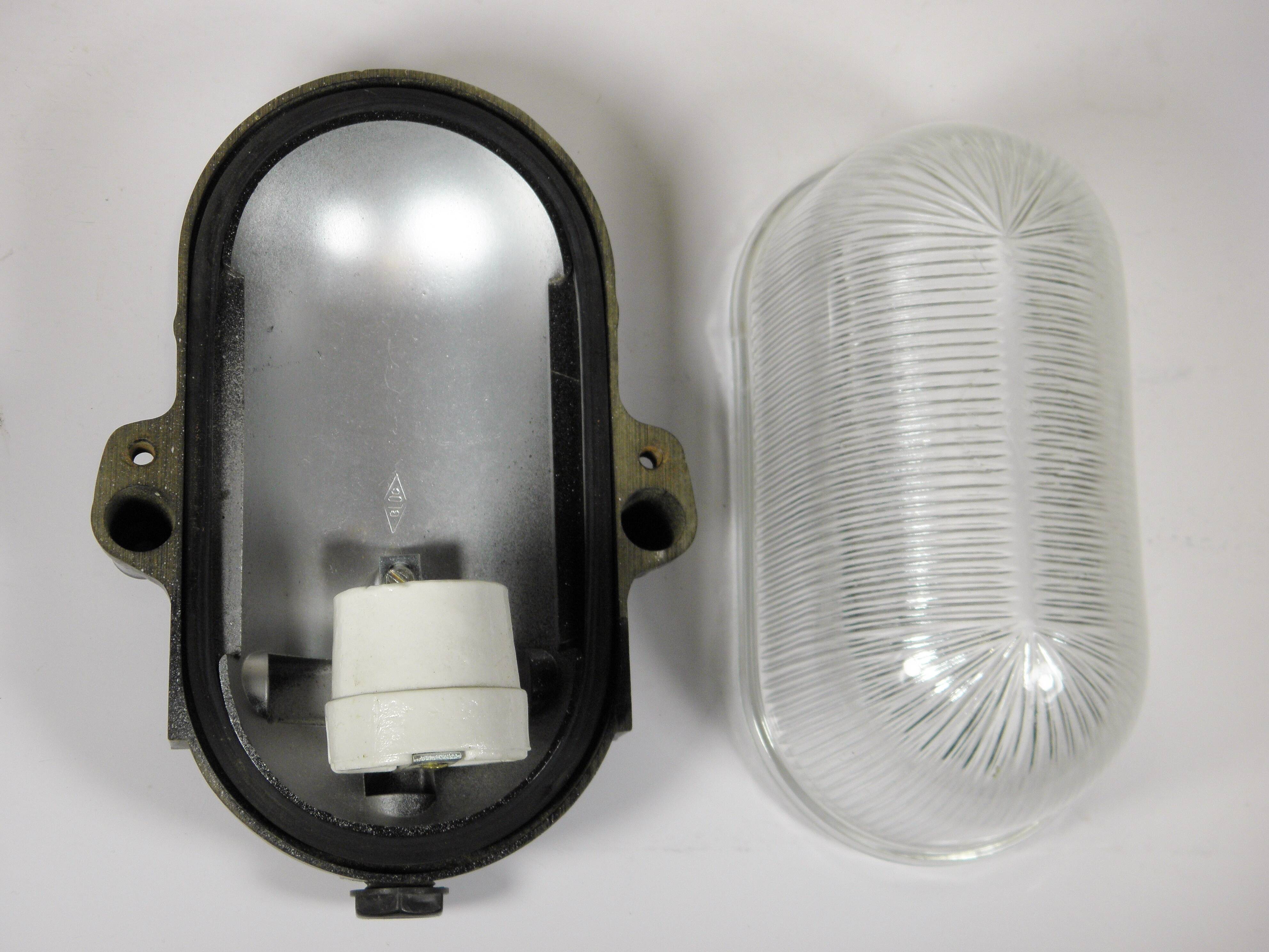 Glass and Bakelite wall light from the 1950s.