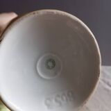 Yellow and black teapot, floral medallion, Deuschland porcelain, circa 1920