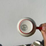 8 Limoges porcelain cups signed Vignaud