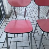Red formica chairs
