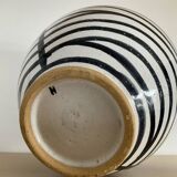Pair of vintage signed glazed stoneware vases