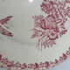 Old pink ironstone plate Onnaing | French earthenware