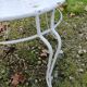 Paire de fauteuils de jardin anciens fer plein métal