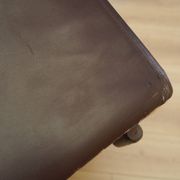 Brown leather armchair, Italian design, 1960s, production: Italy