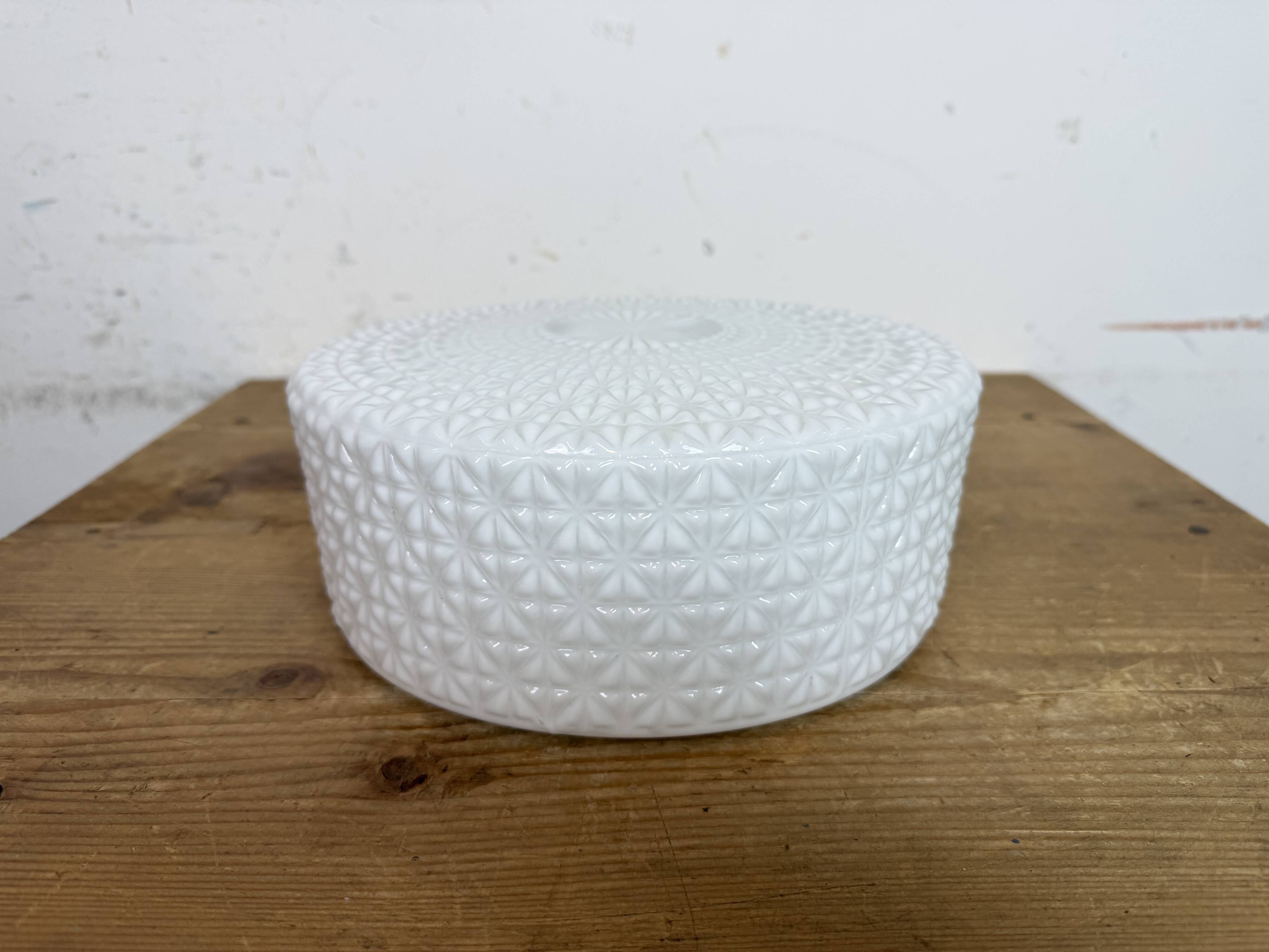 Vintage Wall Or Ceiling Light with Milk Glass, 1970s