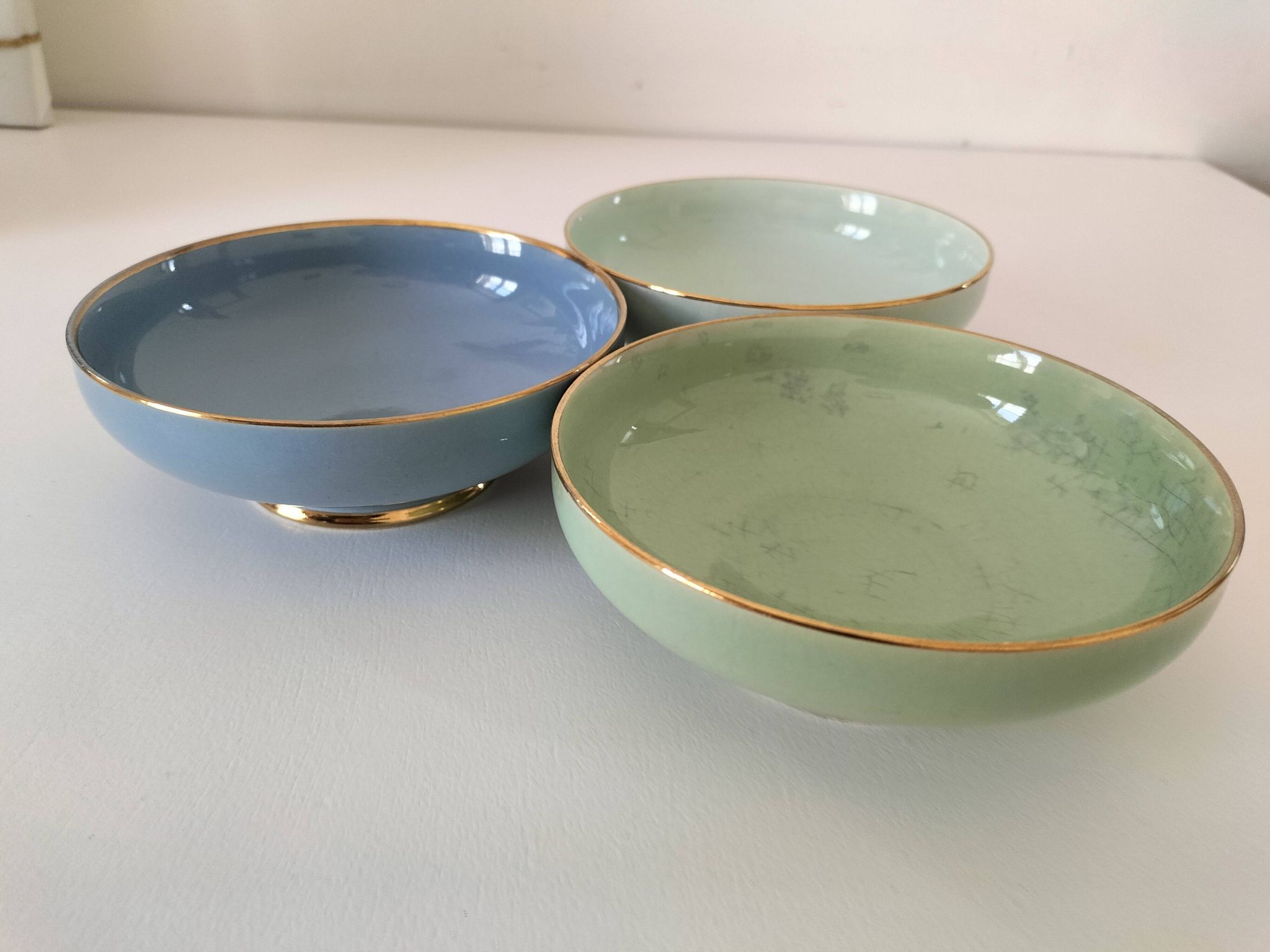 Trois coupelles vintage pastel