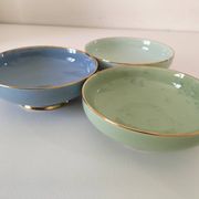 Trois coupelles vintage pastel