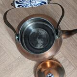 Dutch copper and porcelain teapot