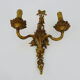 Vintage wall lamp decorated with ribbon and grape. Louis XVI style. XIXth