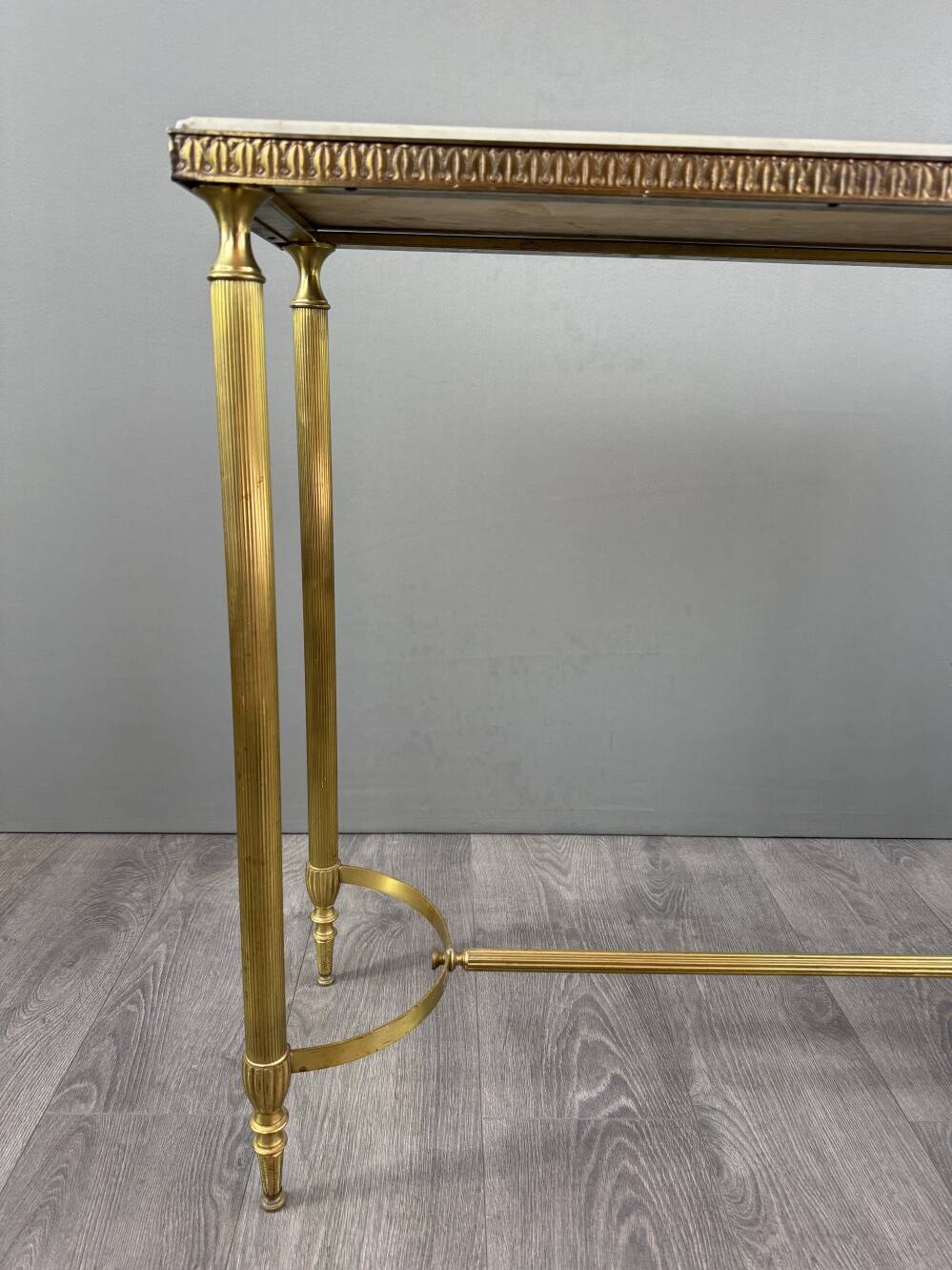 20th Century Gilt Brass and Marble Console Table