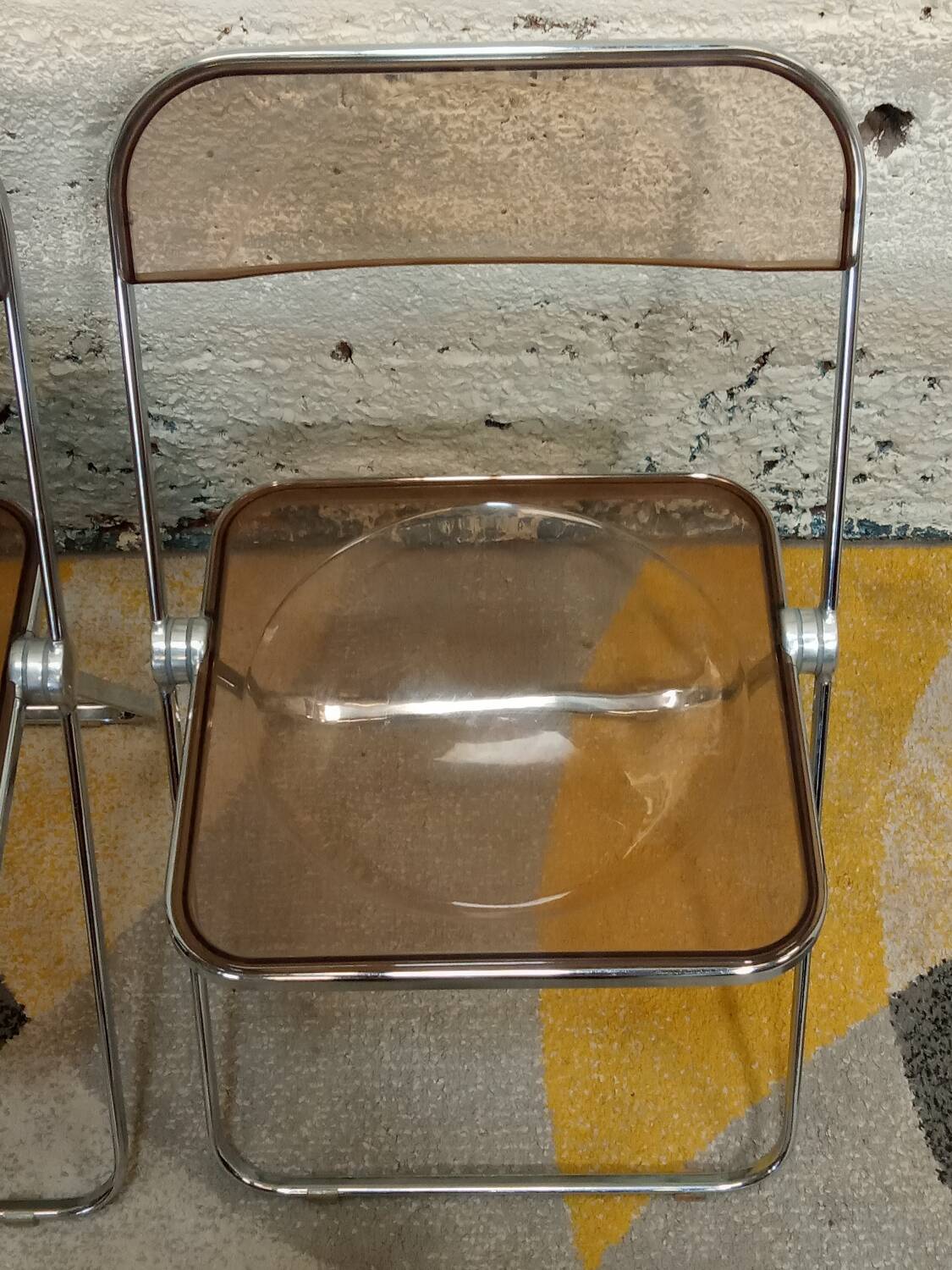 Pair of Plia chairs by Giancarlo Piretti for Castelli