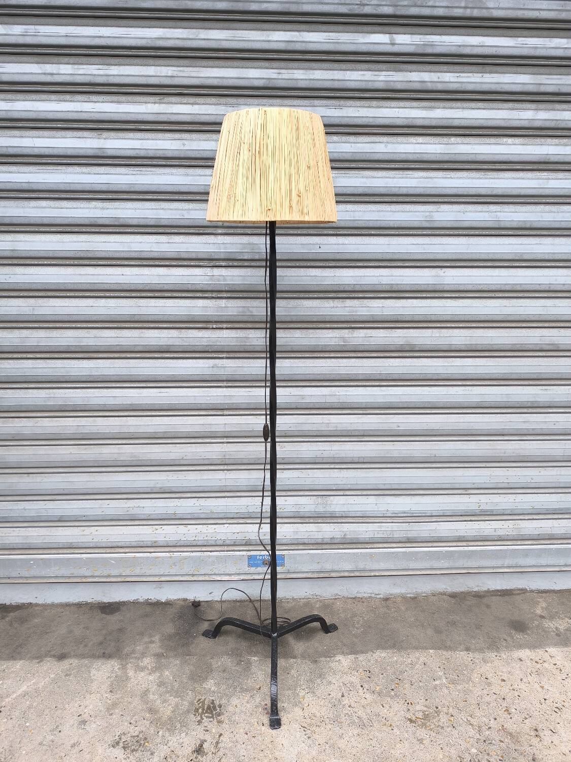 Wrought iron floor lamp circa 1950