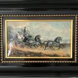 La Calèche émail Sur Cuivre Horace Vernet