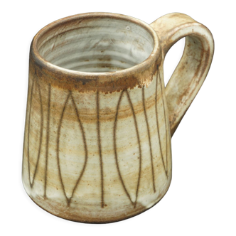 Jacques Pouchain Atelier Dieulefit vintage ceramic beer mug 1960