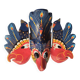 Ancient Balinese mask carved and painted – Stylised peacock – Art p