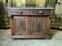 Carved walnut vanity