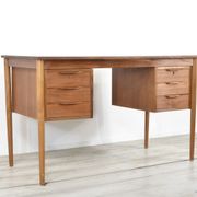Midcentury Danish Teak Desk By Gunnar Nielsen For Tibergaard. Vintage / Modern / Retro.