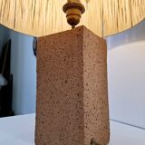 Large raw ceramic lamp