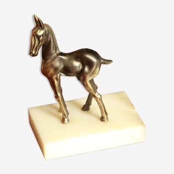 Marble donkey paperweight