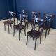 Set of 6 bistro chairs, josephine model, dark wood
