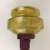 Outdoor wall lamp in yellow glass wet effect