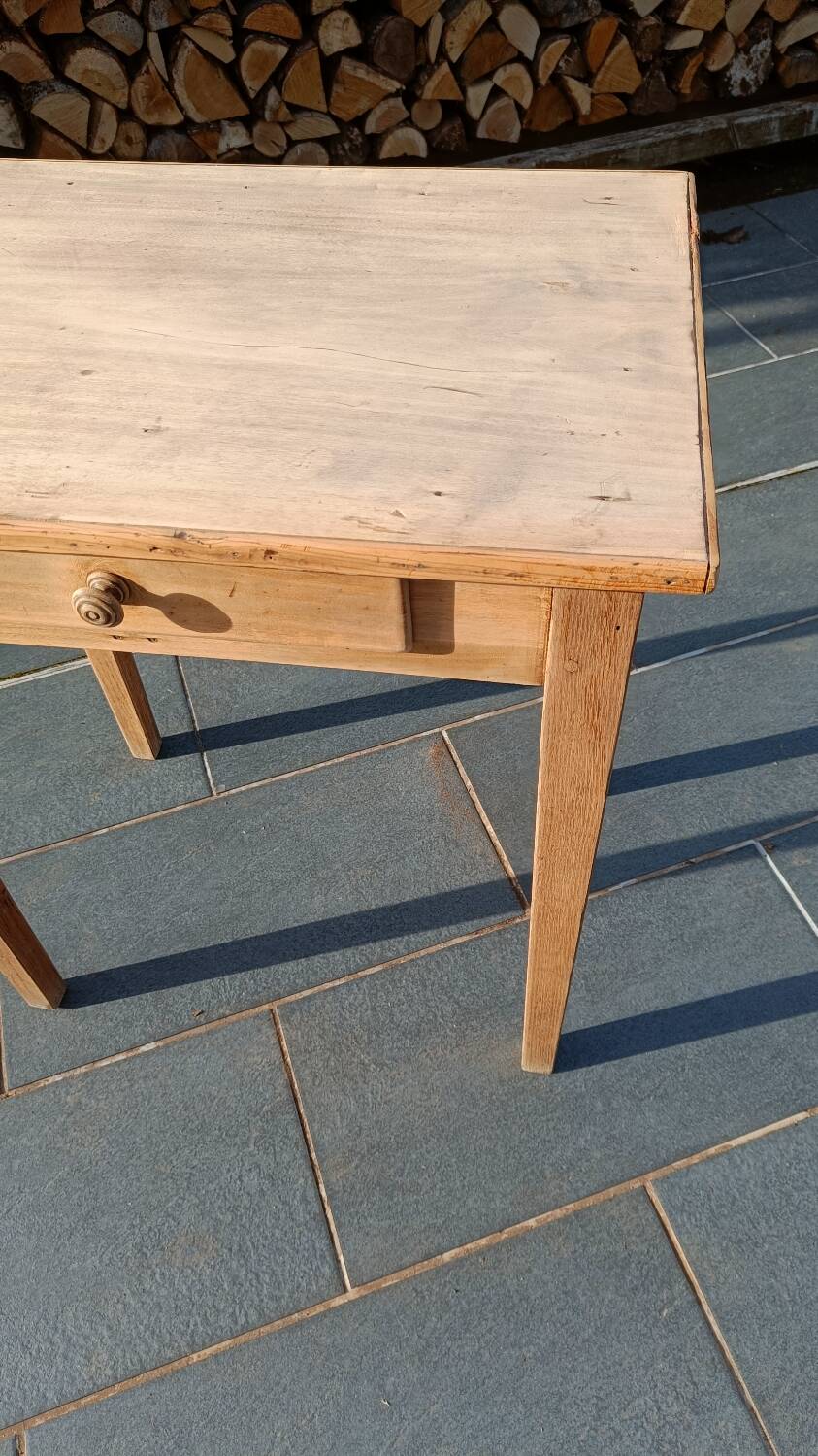 Desk or table in raw wood