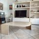 Travertine coffee table